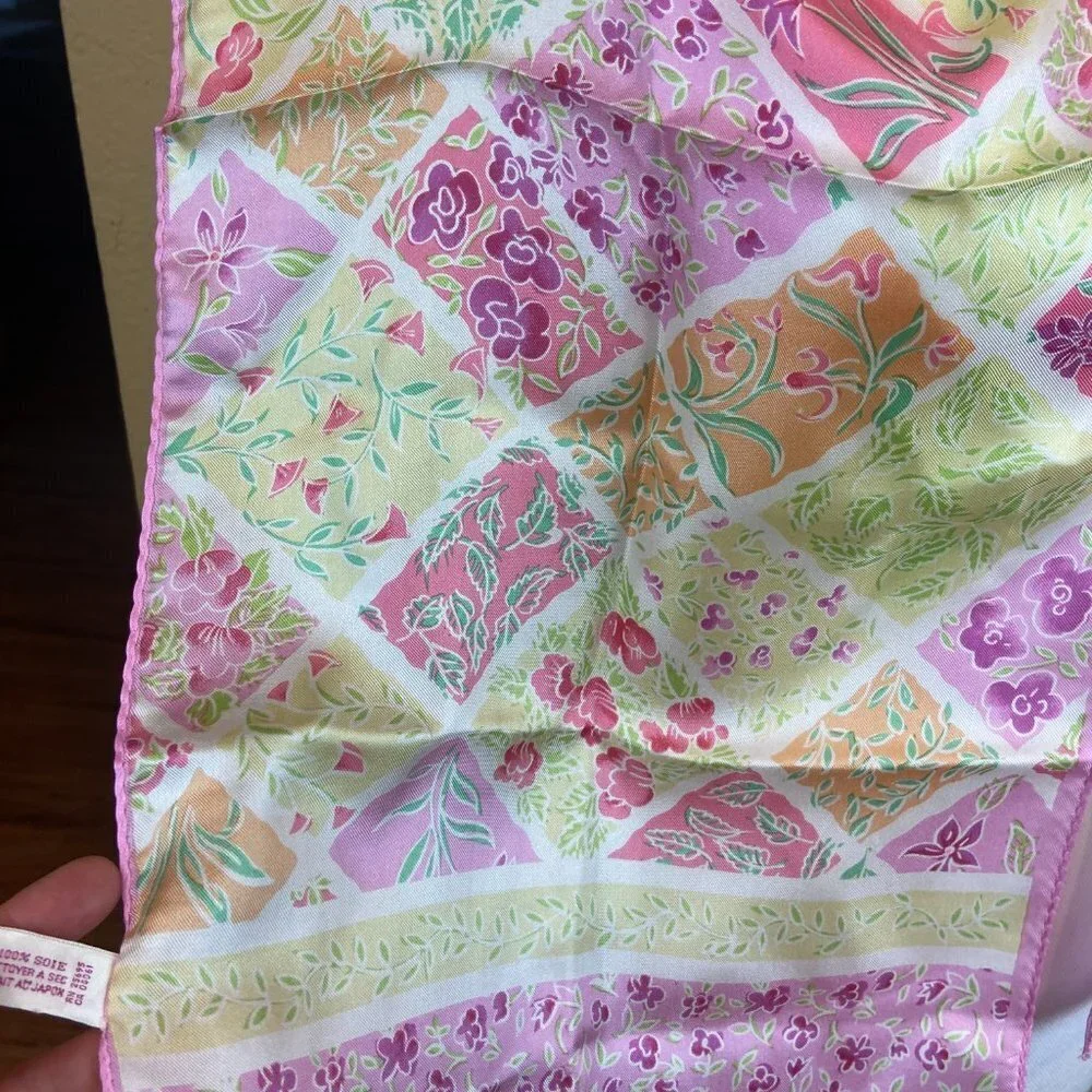 NWOT Acute 100% silk Scarf  Made in Japan